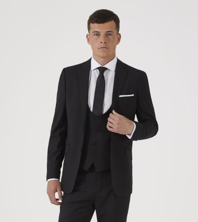 Milan Slim Suit Black