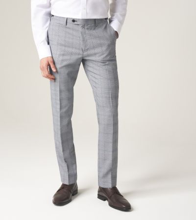 Anello Suit Slim Tapered Trousers Grey Check