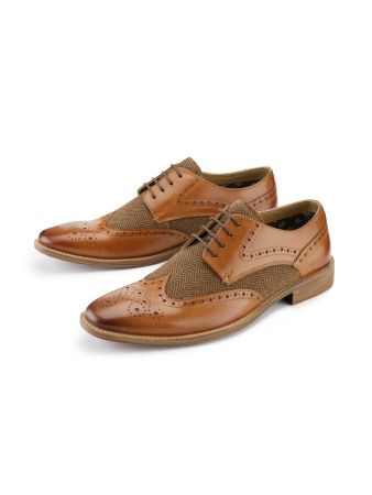 Tan / Tweed Brogue Shoes