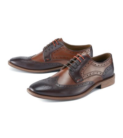 Tan / Cognac 2-Tone Brogue Shoes