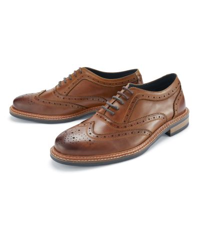 Chunky Cognac Brogue Shoes