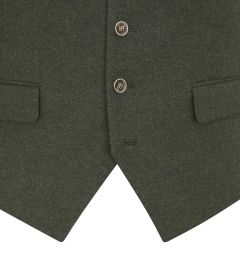 Jude Suit Waistcoat Olive Green Tweed Herringbone