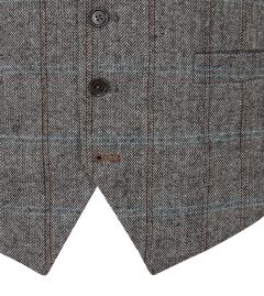 Rowan Suit Waistcoat Grey Herringbone Check