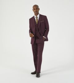 Madrid Tailored Suit Claret Red