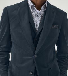 Atkinson Tailored Suit Teal Blue Corduroy