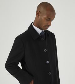 Aldgate Wool Blend Coat Black