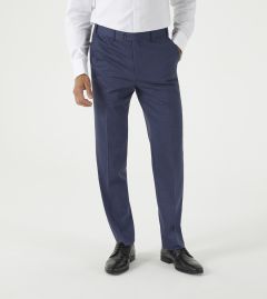 Fenton Suit Tailored Trousers Navy / Blue Sq Check