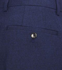 Jodrell Suit Tapered Slim Trousers Navy Blue Marl Tweed Effect