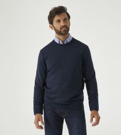 Alex Merino Blend Crewneck Sweater Navy