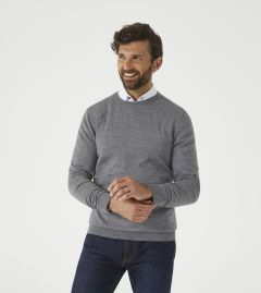 Alex Merino Blend Crewneck Sweater Grey