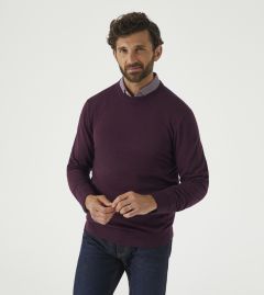 Alex Merino Blend Crewneck Sweater Claret