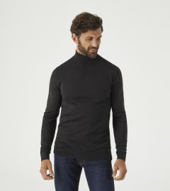 Russ Merino Blend Roll Neck Black