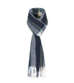 Logan Dual Navy Blue Pattern Scarf