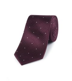 Wine Spot Silk Tie