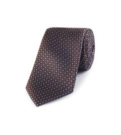 Rust Micro Geo Silk Tie