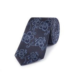 Brown Floral Net Tie