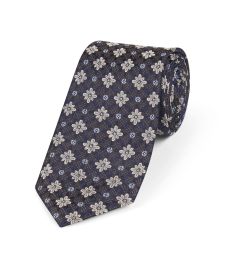 Blue Rust/Geo Silk Tie and Pocket Square