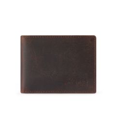 Tweed and Leather Card Holder Wallet Brown