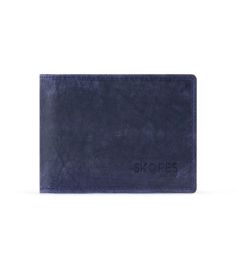 Tweed and Leather Card Holder Wallet Navy