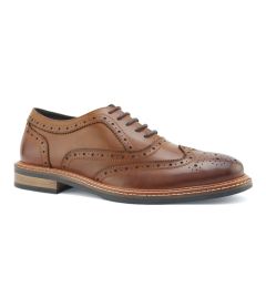 Chunky Cognac Brogue Shoes