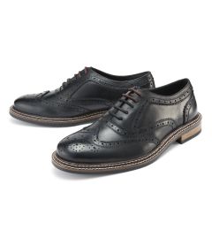 Black Cognac Brogue Shoes