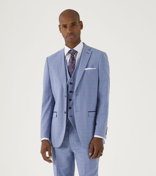 Fontelo Suit Tailored Jacket Pale Blue